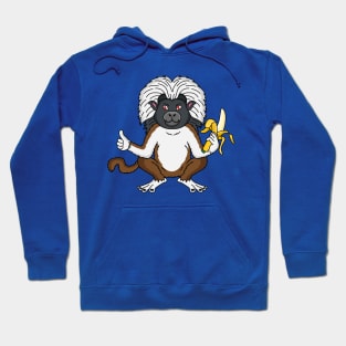 Cotton Top Tamarin monkey cartoon illustration Hoodie